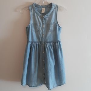 Carter's chambray sleeveless dress girls size 7